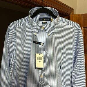 Ralph Lauren - Striped Stretch Poplin Shirt - Size XLT